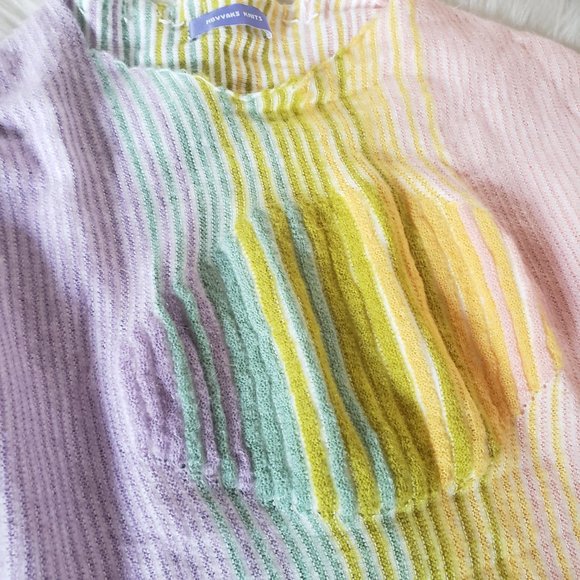 Novvaks Knits Pastel Ombre Handknit Crop Sweater - Picture 12 of 16